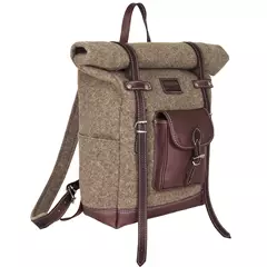 AKAH Rolltop hátizsák bivalybőrből és gyapjúfilcből 55x65 cm