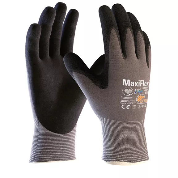 ATG Maxiflex Ultimate 42-874 munkakesztyű, szürke-fekete, 12
