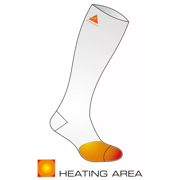 Alpenheat FireWoolSocks fűthető zokni, schwarz-grün, XL (46-48)