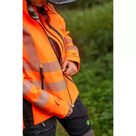 Arbortec BreatheDry Female női vízálló munka kabát, high vis orange, 34/36.