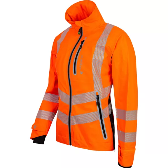 Arbortec BreatheDry Female női vízálló munka kabát, high vis orange, 34/36.