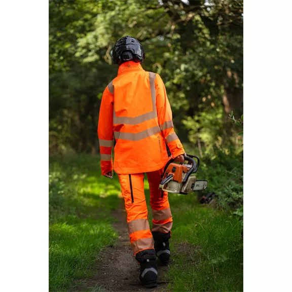 Arbortec BreatheDry Female női vízálló munka kabát, high vis orange, 36/38.