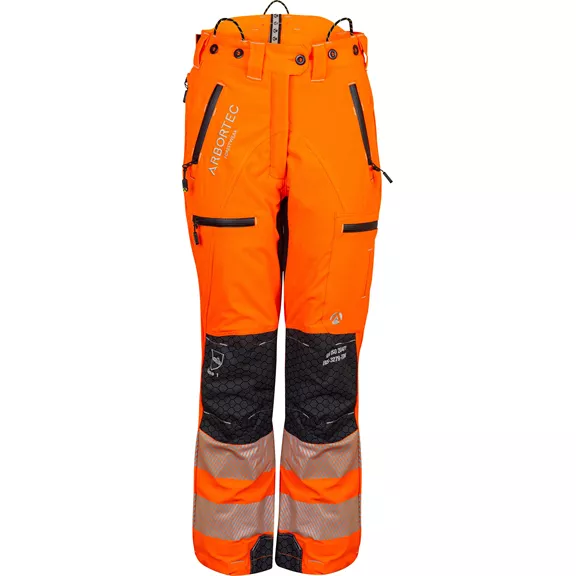 Arbortec Breatheflex Pro Hi-Vis Female, női vágásvédelmi nadrág, high vis orange, 36/38.