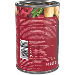 Belcando konzerv marhahús burgonyával és borsóval 400g
