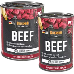 Belcando konzerv marhahús burgonyával és borsóval 400g