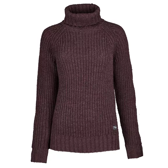 Bergans Nordmarka Merino High Neck Jumper, női pulóver, amarone red,  XL.