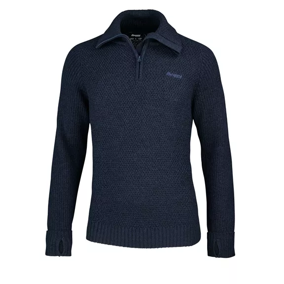 Bergans férfi gyapjú pulóver Ulriken Jumper, navy blue, S.