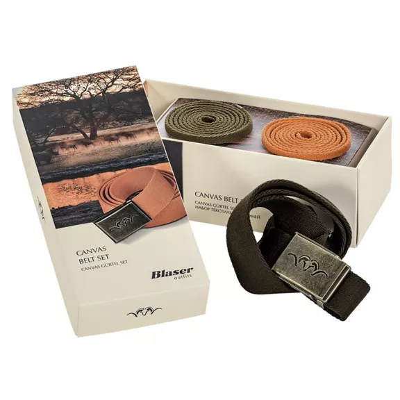 Blaser Canvas öv szett (3 db-os), narancs, olajzöld, barna Blaser Canvas öv szett (3 db-os), narancs, olajzöld, barna