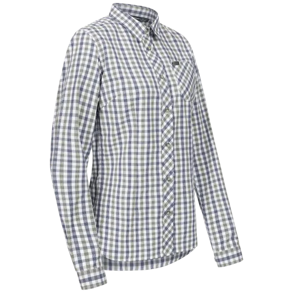 Blaser Juna hosszú ujjú blúz, olive/blue checked, 40
