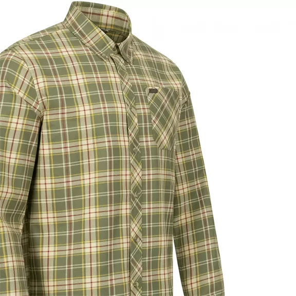 Blaser Louie hosszú ujjú férfi ing, olive/red checked, S