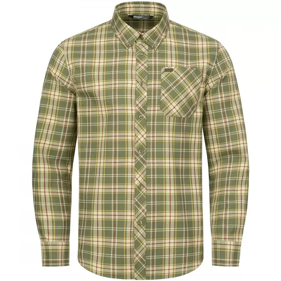Blaser Louie hosszú ujjú férfi ing, olive/red checked, S