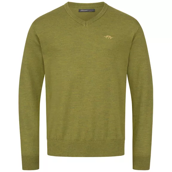 Blaser Merino V-nyakú férfi pulóver, Vivid green, S