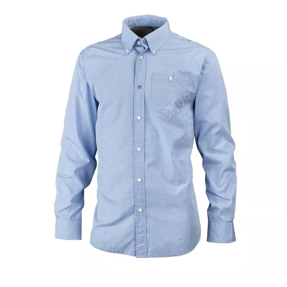 Blaser Popeline férfi ing, fehér-kék kockás, L.