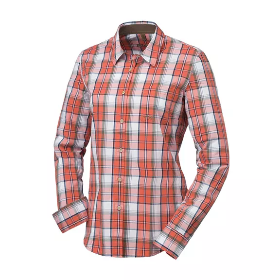 Blaser Poplin női blúz, olive/natur/orange kockás, 44