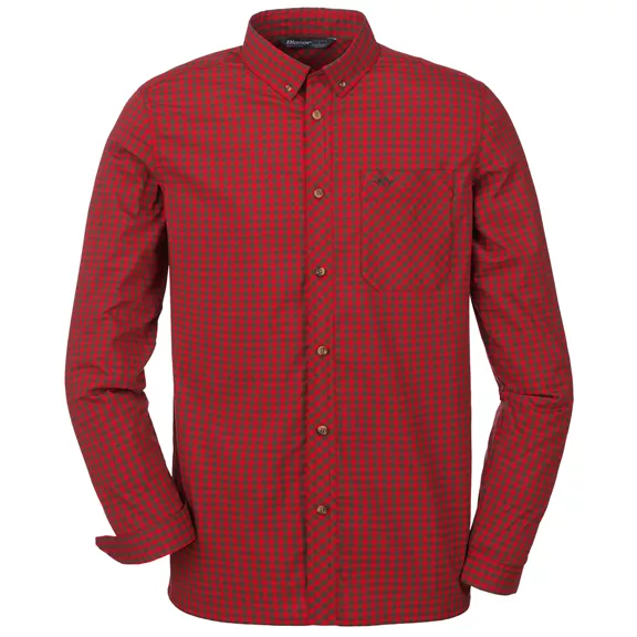 Blaser Serge hosszú ujjú ing, barna-piros kockás S
