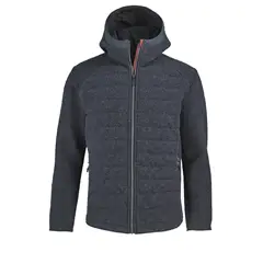 CMP Bonded Knitted férfi kapucnis polár dzseki, antracite mel, 48.
