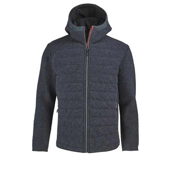 CMP Bonded Knitted férfi kapucnis polár dzseki, antracite mel, 48.