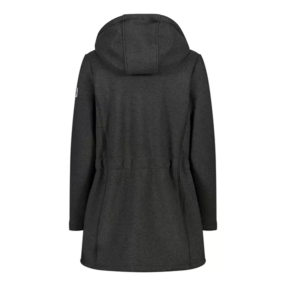CMP Parka Fleece, kapucnis női polár kabát, carbone mel, 42.