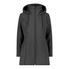 CMP Parka Fleece, kapucnis női polár kabát, carbone mel, 44.