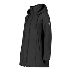CMP Parka Fleece, kapucnis női polár kabát, carbone mel, 46.
