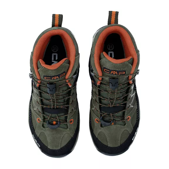 CMP Rigel Mid WP vízálló gyerek túracipő, olive-sage, 28.