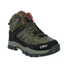 CMP Rigel Mid WP vízálló gyerek túracipő, olive-sage, 33.