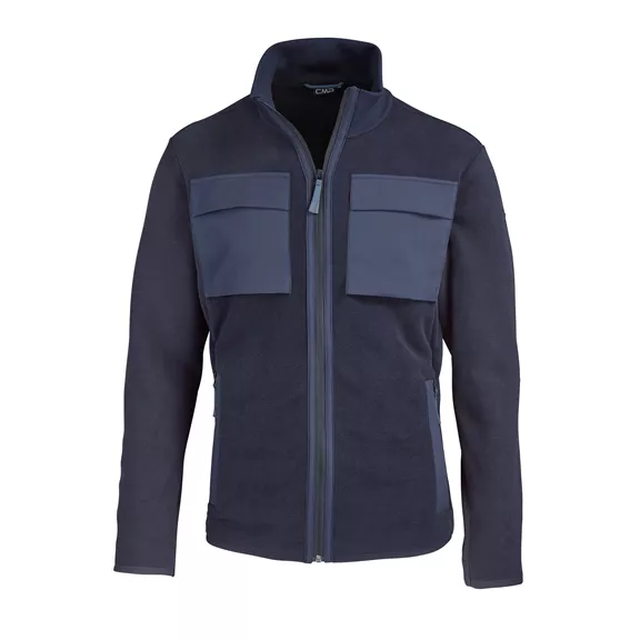 CMP férfi polár dzseki mellzsebbel, black blue, 54.