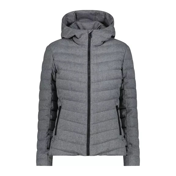 CMP női kapucnis steppelt dzseki, antracite mel, 36.