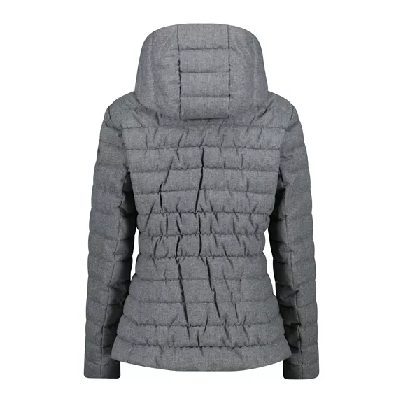 CMP női kapucnis steppelt dzseki, antracite mel, 36.
