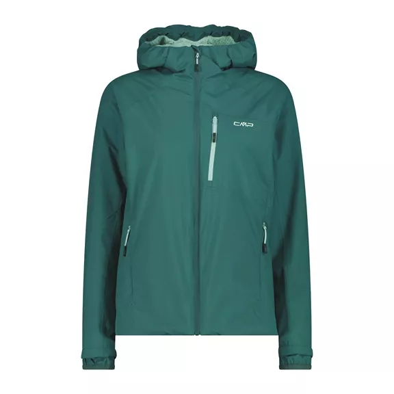 CMP női kapucnis szél és eső dzseki, trek green, 46.