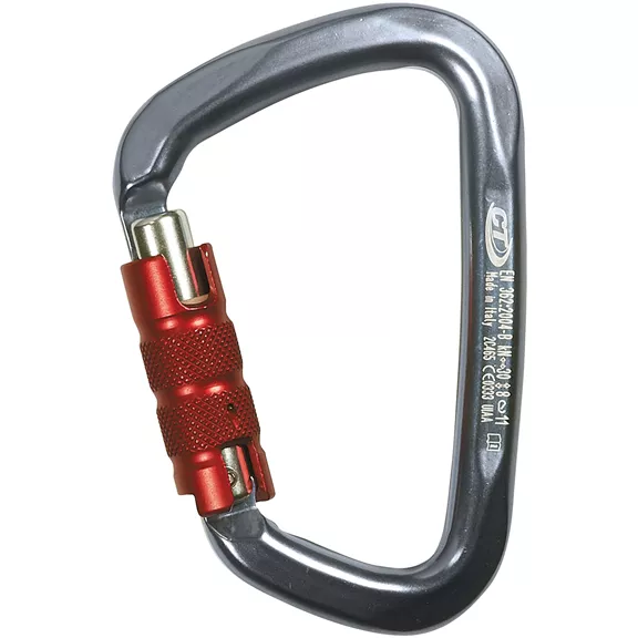 CT Nagyméretű Alumínium D Tri Lock karabiner