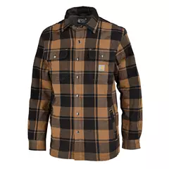 Carhartt Heavyweight Sherpa-Lined flanel ing, carhartt brown, XL. Carhartt Heavyweight Sherpa-Lined flanel ing, carhartt brown, XL.