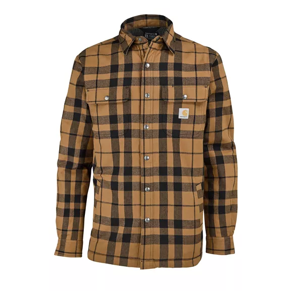 Carhartt Heavyweight Sherpa-Lined flanel ing, carhartt brown, XL.