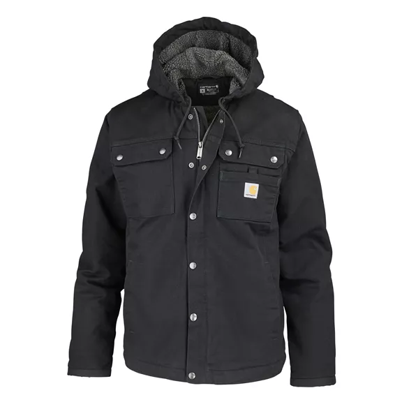 Carhartt Washed Duck Sherpa-Lined férfi dzseki, black, S. Carhartt Washed Duck Sherpa-Lined férfi dzseki, black, S.