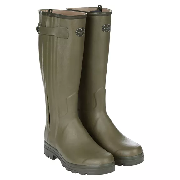 Le Chameau Chasseur Leather gumicsizma, vert vierzon, 47