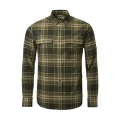 Chevalier Heron hosszú ujjú férfi flanel ing, evergreen checked, L