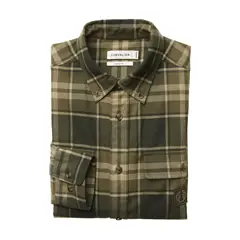 Chevalier Heron hosszú ujjú férfi flanel ing, evergreen checked, L