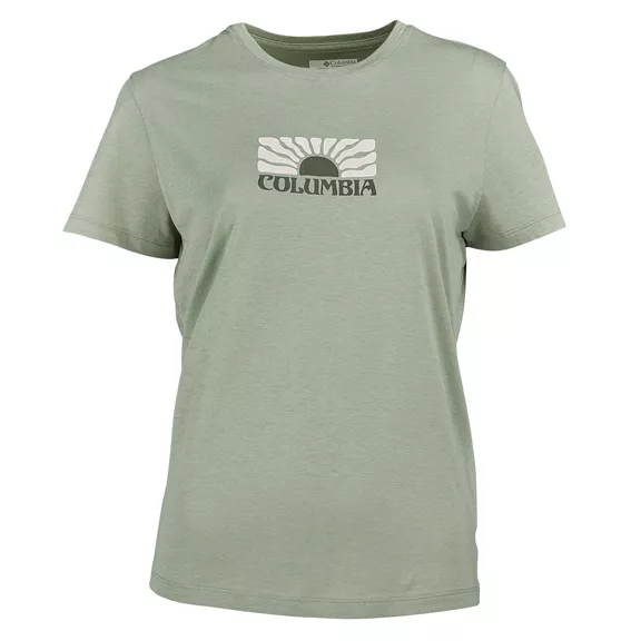 Columbia Ruby Springs Graphic Fitted női póló, safari-brandrise, XL.