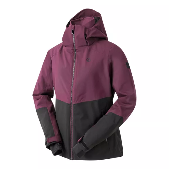 Dare2B Flurry II női bélelt kapucnis dzseki, fig-black, 46.