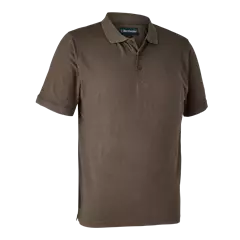 Deerhunter Gunnar galléros póló, Brown Leaf Melange, 3XL