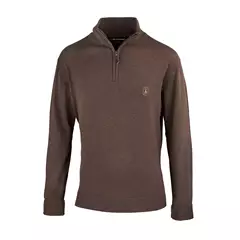 Deerhunter Harrington Half-Zip férfi pulóver, Brown melange, XXL