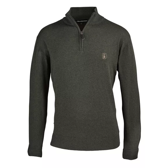 Deerhunter Harrington Half-Zip férfi pulóver, Forest ember melange, XXL