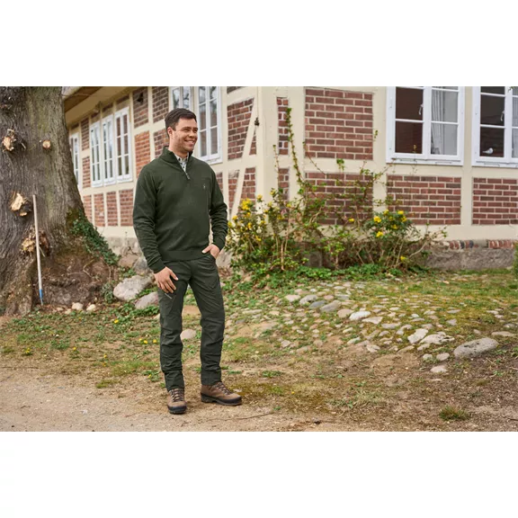 Deerhunter Harrington Half-Zip férfi pulóver, Forest ember melange, XXL