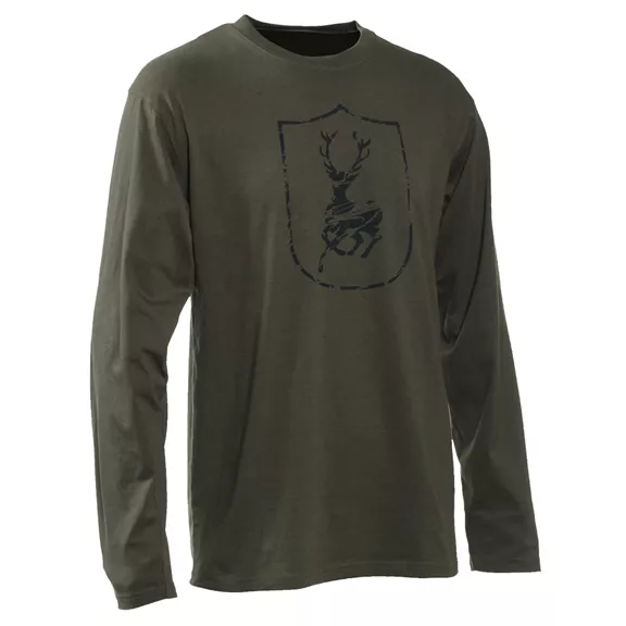 Deerhunter Logo hosszú ujjú póló, zöld, S Deerhunter Logo hosszú ujjú póló, zöld, S