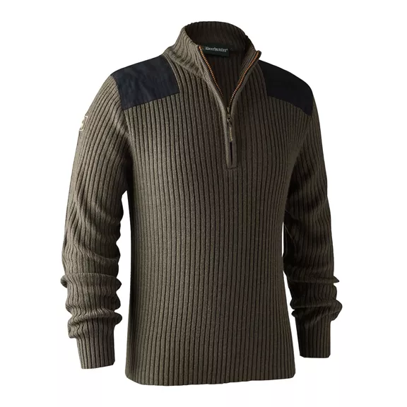 Deerhunter Rogaland kötött pulóver, Brown Leaf Melange, 4XL