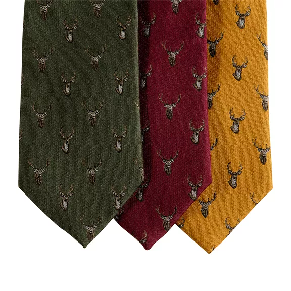 Deerhunter selyem nyakkendő, "szarvas" rumba red