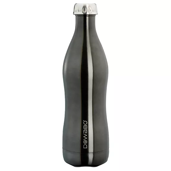Dowabo hőszigetelt flaska, metallic black, 750 ml