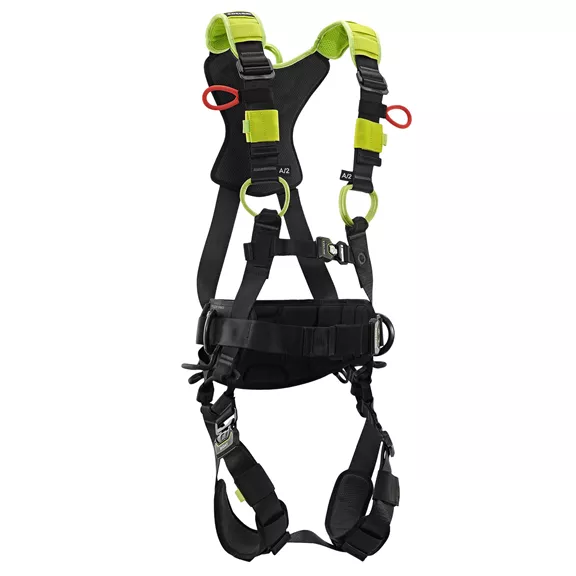 Edelrid Flex Pro II testheveder, L–XXL, testmagasság 173–195 cm, derék, 80–133cm, comb 47–93 cm.