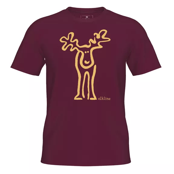 Elkline Rudölfchen gyerek póló, darkred-oldgold, 128/134