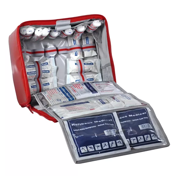 Mentős fali elsősegély felszerelés DIN 13169